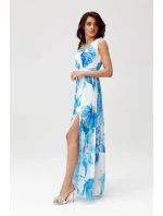 Denní šaty SUK0477 modro-bílé - Roco Fashion Denní šaty SUK0477 modro-bílé - Roco Fashion