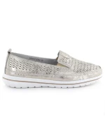 Dámské zlaté prolamované kožené polobotky Jezzi 5364 Dámské zlaté prolamované kožené polobotky Jezzi 5364