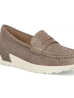 Dámské kožené mokasíny na platformě béžové Filippo DP7528