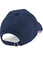 Beechfield B 25C 5 panelová kšiltovka "Authentic Piped Peak" 53.025C french navy/classic red/white