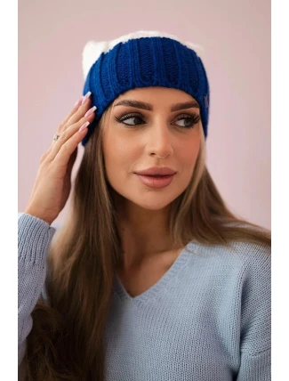 Paris fleecová čepice K212 ecru+chabra Paris fleecová čepice K212 ecru+chabra