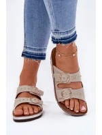 Pohodlné dámské pantofle Inblu béžové CP000054 Pohodlné dámské pantofle Inblu béžové CP000054