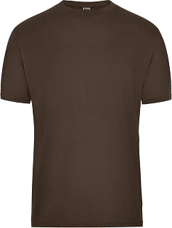 Daiber JN 1808 Pánské pracovní tričko z bio bavlny - Solid 02.1808 brown