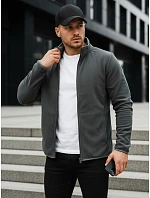 Pánská tmavě šedá mikina na zip FashionStreet BX4772