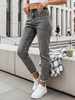 Dámské džíny mom fit šedé FashionStreet UY2751