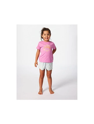 Tričko RIP CURL Rainbow Logo/Desto Tee-Girl, růžové Tričko RIP CURL Rainbow Logo/Desto Tee-Girl, růžové