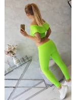 Sada s volánkem zelený neon Sada s volánkem zelený neon