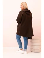 Dámská mikina s ozdobnými rukávy černá masełkowa