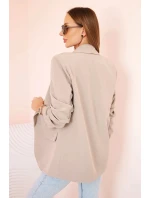 Sako s klopami elegantní tmavě béžové Sako s klopami elegantní tmavě béžové