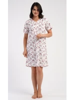 Dámská noční košile s krátkým rukávem Růže