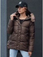 Dámská zimní bunda s kapucí STELLAR hnědá FashionStreet TY4493