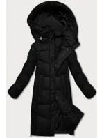 Černá dámská zimní bunda s kontrastní podšívkou Glakate (LU-238152#) Černá dámská zimní bunda s kontrastní podšívkou Glakate (LU-238152#)