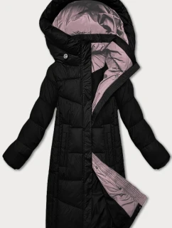 Černá dámská zimní bunda s kontrastní podšívkou Glakate (LU-238152#)