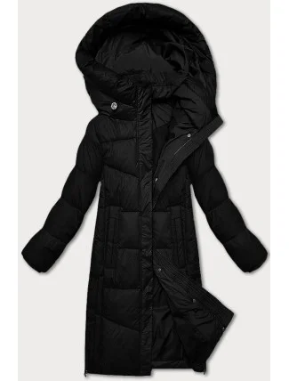Černá dámská zimní bunda s kontrastní podšívkou Glakate (LU-238152#) Černá dámská zimní bunda s kontrastní podšívkou Glakate (LU-238152#)