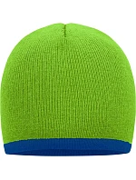 Daiber MB 7584 Pletená čepice s kontrastním lemem 03.7584 lime green/royal Daiber MB 7584 Pletená čepice s kontrastním lemem 03.7584 lime green/royal