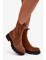 Dámské chelsea boty na zip Camel Julienne