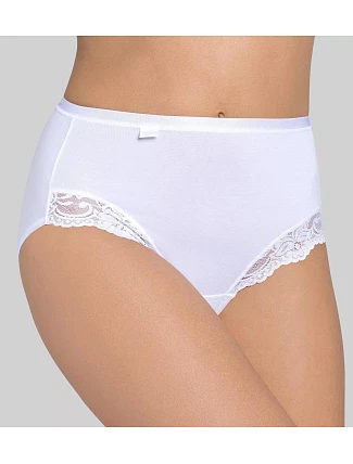 Sloggi Romance - Maxi kalhotky z bavlny Supima® s krajkovým lemem Sloggi