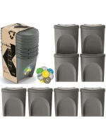 Odpadkové koše 25 l sortibox set4 ks šedý kámen dětské