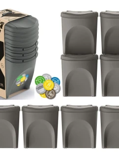 Odpadkové koše 25 l sortibox set4 ks šedý kámen dětské