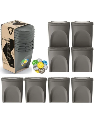 Odpadkové koše 25 l sortibox set4 ks šedý kámen dětské