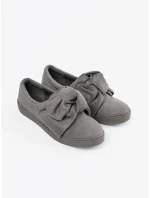 Jedinečné dámské šedo-stříbrné  tenisky bez podpatku