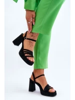 Sandály na podpatku model 179122 Step in style Sandály na podpatku model 179122 Step in style