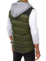 Pánská vesta s kapucí zelená FashionStreet TX3935