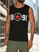 Pánská košile bez rukávů černá FashionStreet RX5652