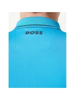Pánská polokošile BOSS Paul Pro Turquoise/Aqua slim fit tyrkysové barvy (50506203-442)