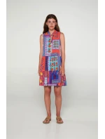 Vamp - Šaty bez rukávů s potiskem 20426 - Vamp Vamp - Šaty bez rukávů s potiskem 20426 - Vamp