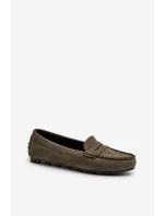 Dámské semišové mokasíny tmavě béžové Ranica