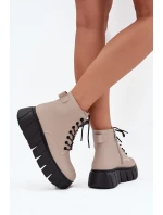 Boty na široké podrážce model 216833 Step in style Boty na široké podrážce model 216833 Step in style