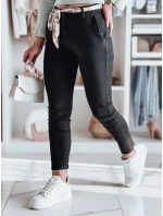 Dámské látkové chinos kalhoty s páskem ROSSALI černé FashionStreet UY2295 Dámské látkové chinos kalhoty s páskem ROSSALI černé FashionStreet UY2295