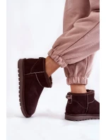 Dámské semišové nízké boty do sněhu Hněde Shelie Dámské semišové nízké boty do sněhu Hněde Shelie