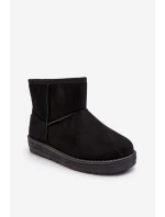 Dámské zimní boty s vyplněním z kožešiny černé Big Star MM274158