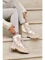 Boty S Kožíškem Typu Beránek Béžové Merilana