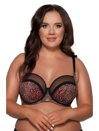 Dámská podprsenka  TIGER SSS 1130/3 Terakota s černou - AVA