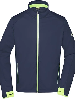 Daiber JN 1126 Pánská 3-vrstvá sportovní softshell bunda 02.1126 navy/bright yellow