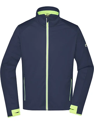 Daiber JN 1126 Pánská 3-vrstvá sportovní softshell bunda 02.1126 navy/bright yellow