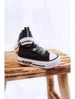 Dětské kožené tenisky BIG STAR KK374041 Černý a bílý