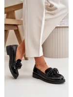 Dámské lakové mokasíny S.Barski HY369A černé