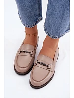 Dámské kožené mokasyny Vinceza 18132 Béžové