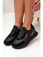 Dámské kožené tenisky Big Star Hi-Poly System – černé Dámské kožené tenisky Big Star Hi-Poly System – černé