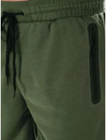 FashionStreet pánské olivové teplákové šortky SX2473 FashionStreet pánské olivové teplákové šortky SX2473