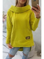 Mikina s dlouhými zády a kapucí kiwi