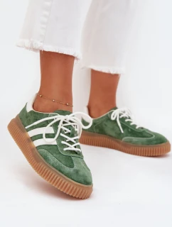 Dámské Velurové Tenisky Na Platformě Zelené Marisae