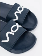 Originální tmavě modré  nazouváky dámské na plochém podpatku