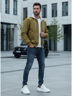 Pánská bunda bomber s kapucí zelená FashionStreet TX5022