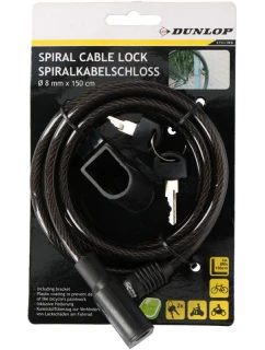 Zámek na kolo Dunlop 8 mm x 150 cm 56375