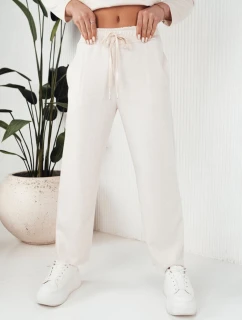 Dámské kalhoty se širokými nohavicemi LURION ecru FashionStreet UY1894